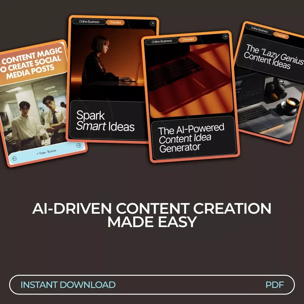 AI-Driven Content Ideas Toolkit: 4-in-1 Bundle of eBooks, Guides, and Checklists for Social Media Success