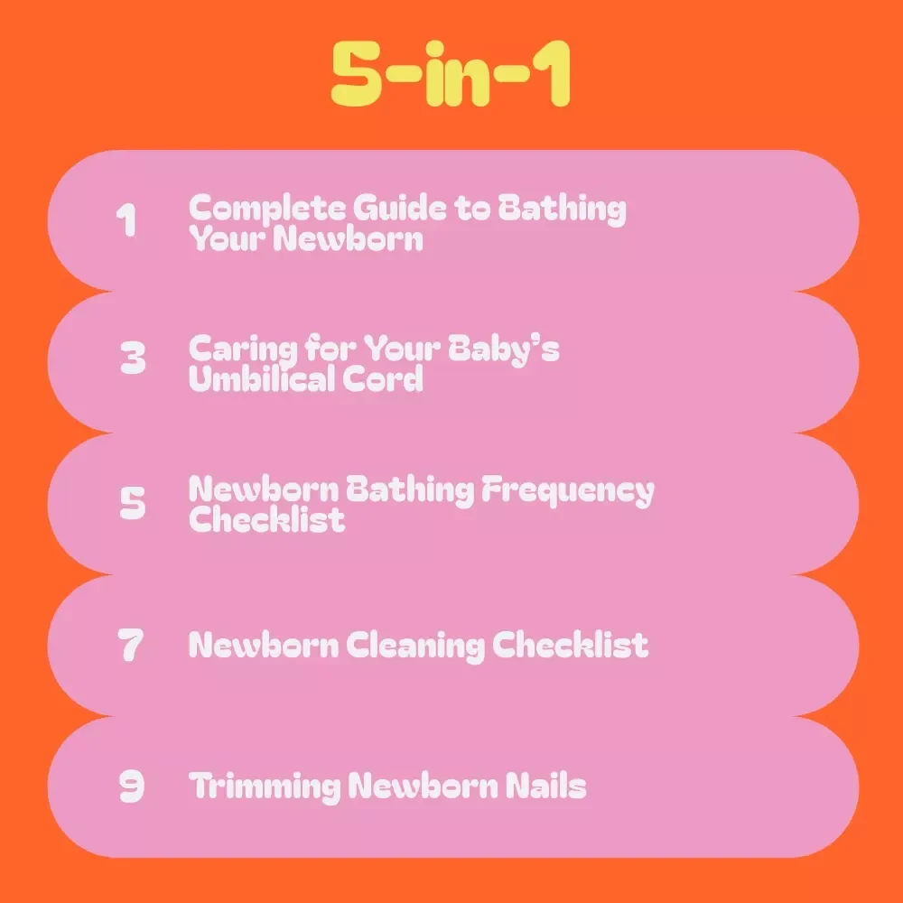 Newborn Care & Bathing Bundle – Complete Guides, Checklists & Tips for New Parents