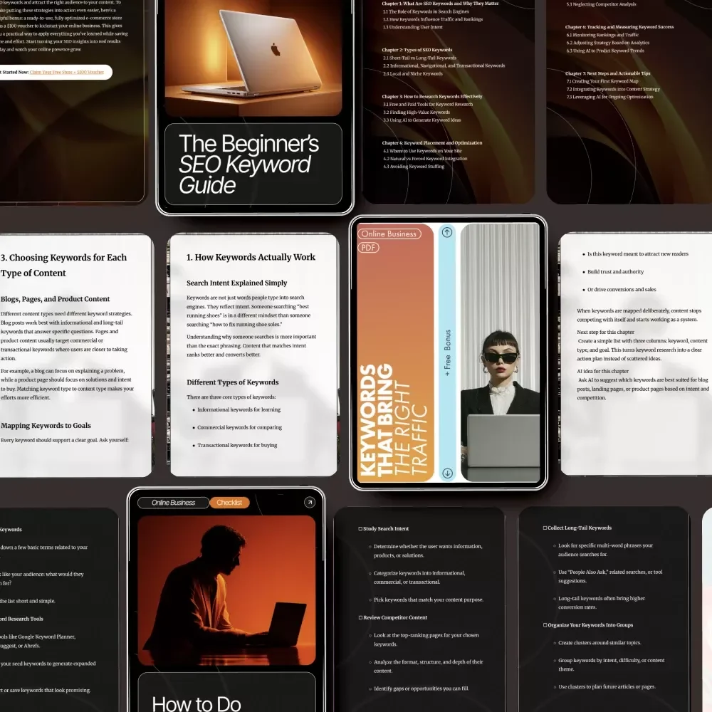 Keyword Research Made Easy Bundle | 5-in-1 Digital Download Set for SEO Success