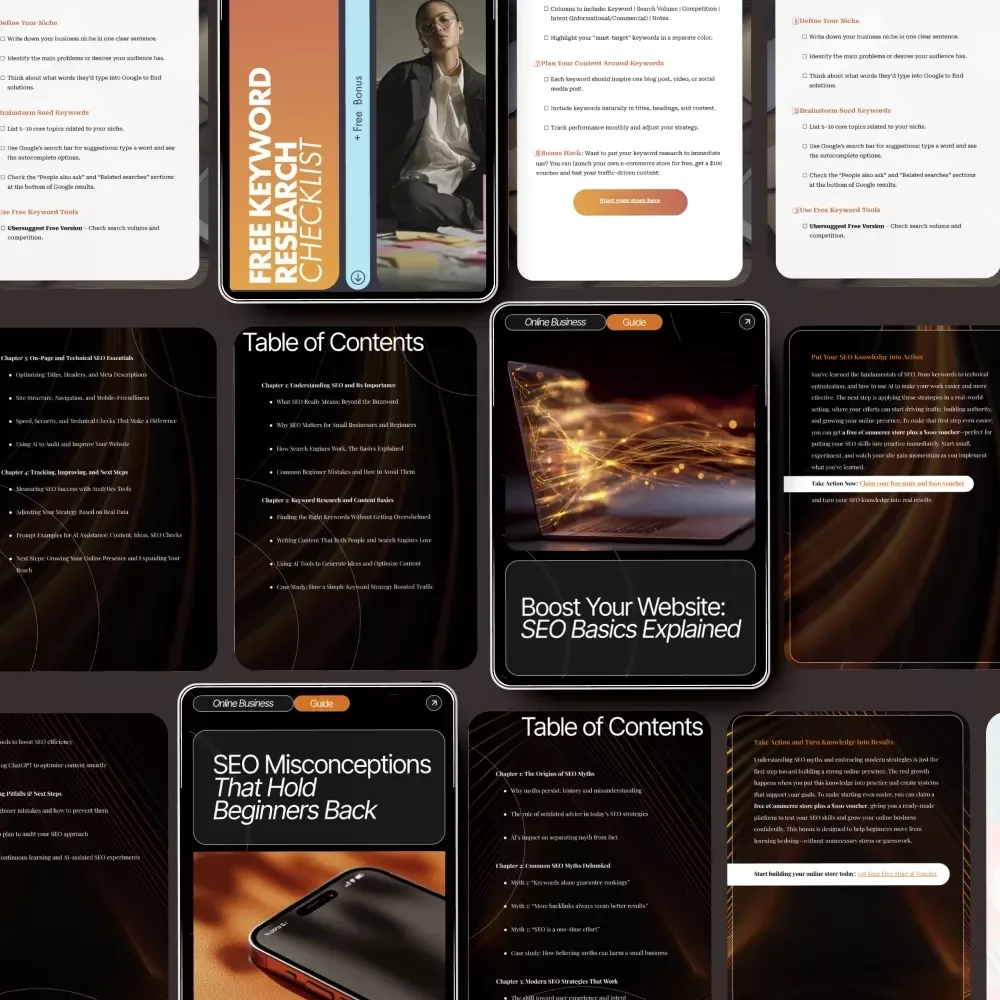SEO Foundations Bundle: 5-in-1 Guide, eBooks & Checklists for Beginners