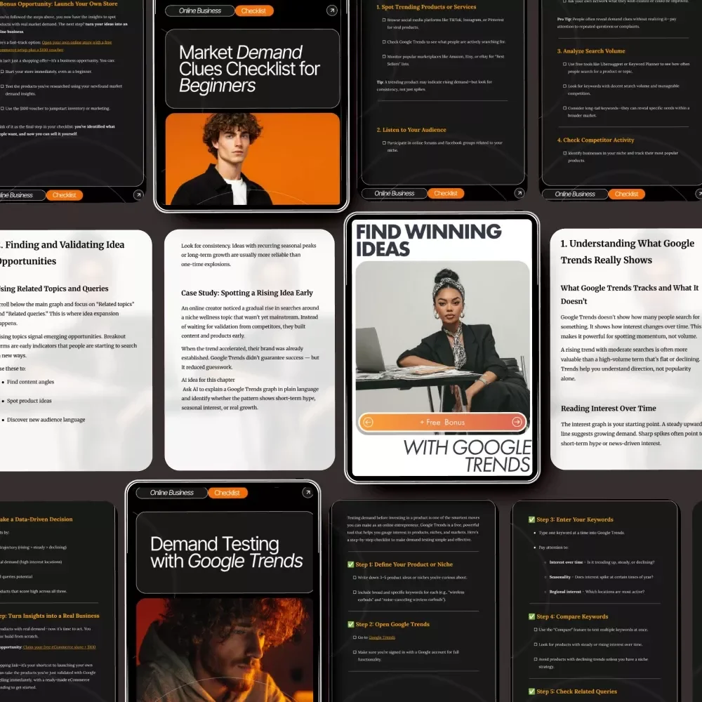 Google Trends Research Pack for Demand Testing: 4-in-1 Bundle for Winning Ideas & Market Insights