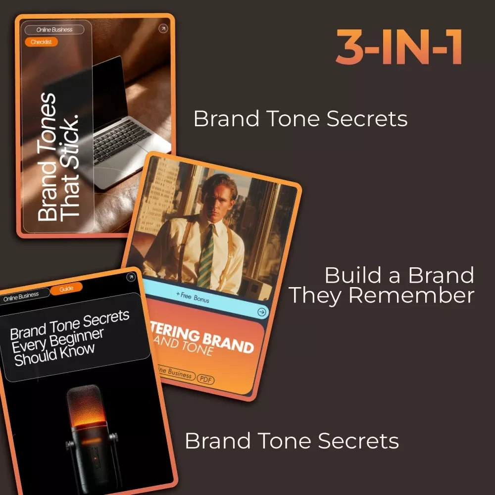 Find Your Brand Tone Toolkit: 3-in-1 Bundle for Beginners - Guides, eBooks, & Checklists