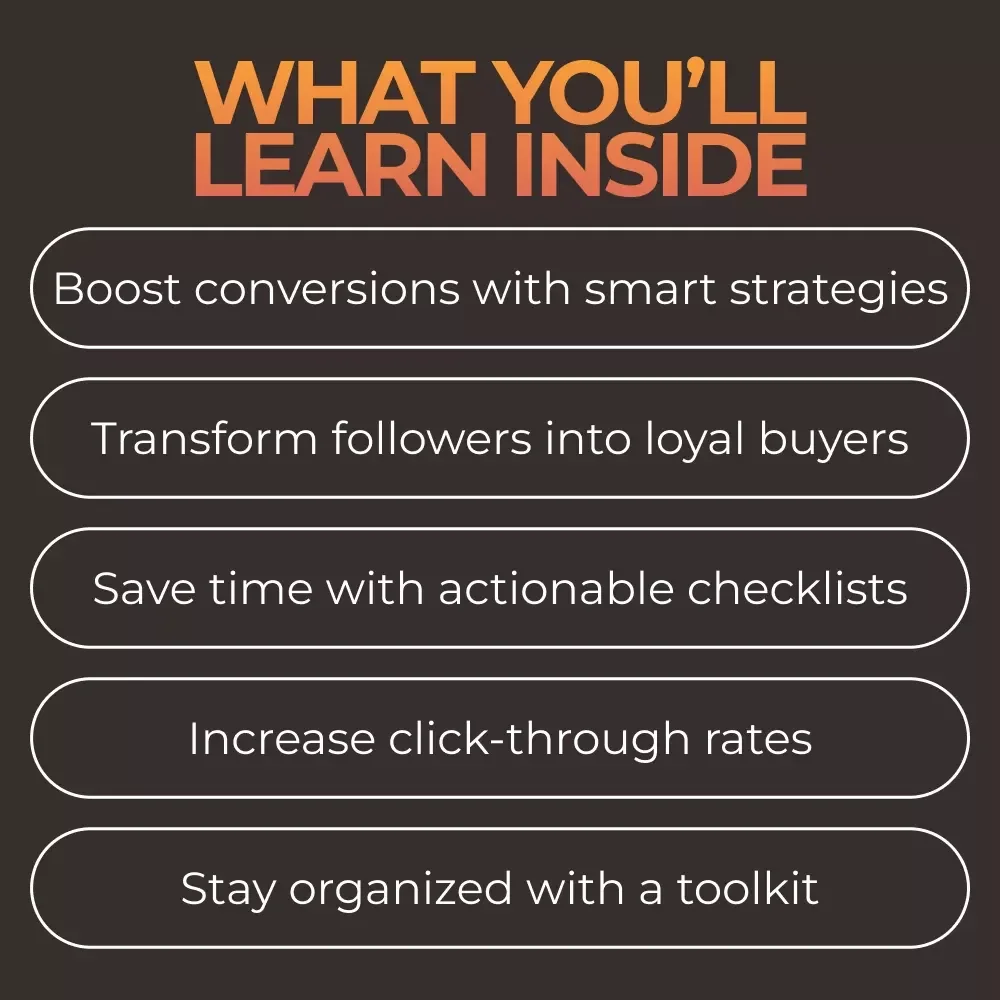 Sales-Focused Content Bundle: 4-in-1 Guide, Checklists & Toolkit for Converting Followers into Buyers