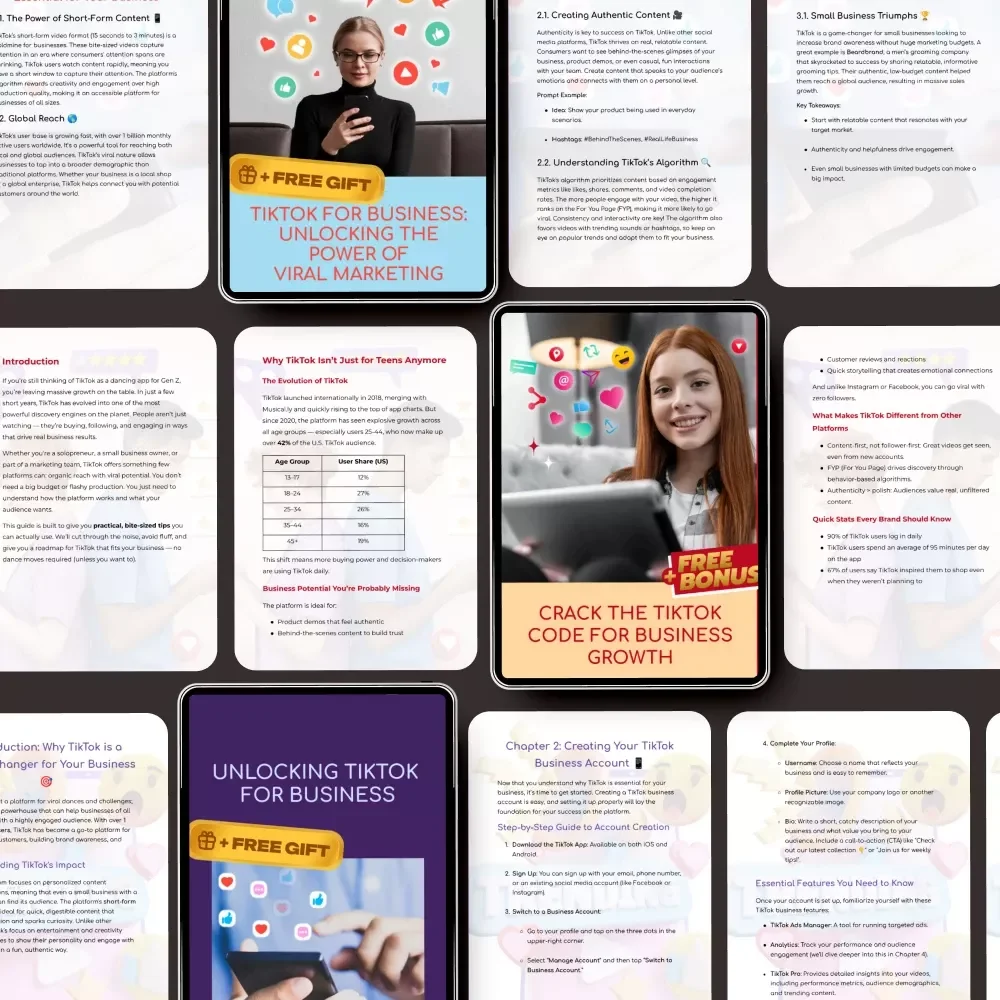 TikTok for Business Growth Toolkit: 4-in-1 Bundle for TikTok Strategy