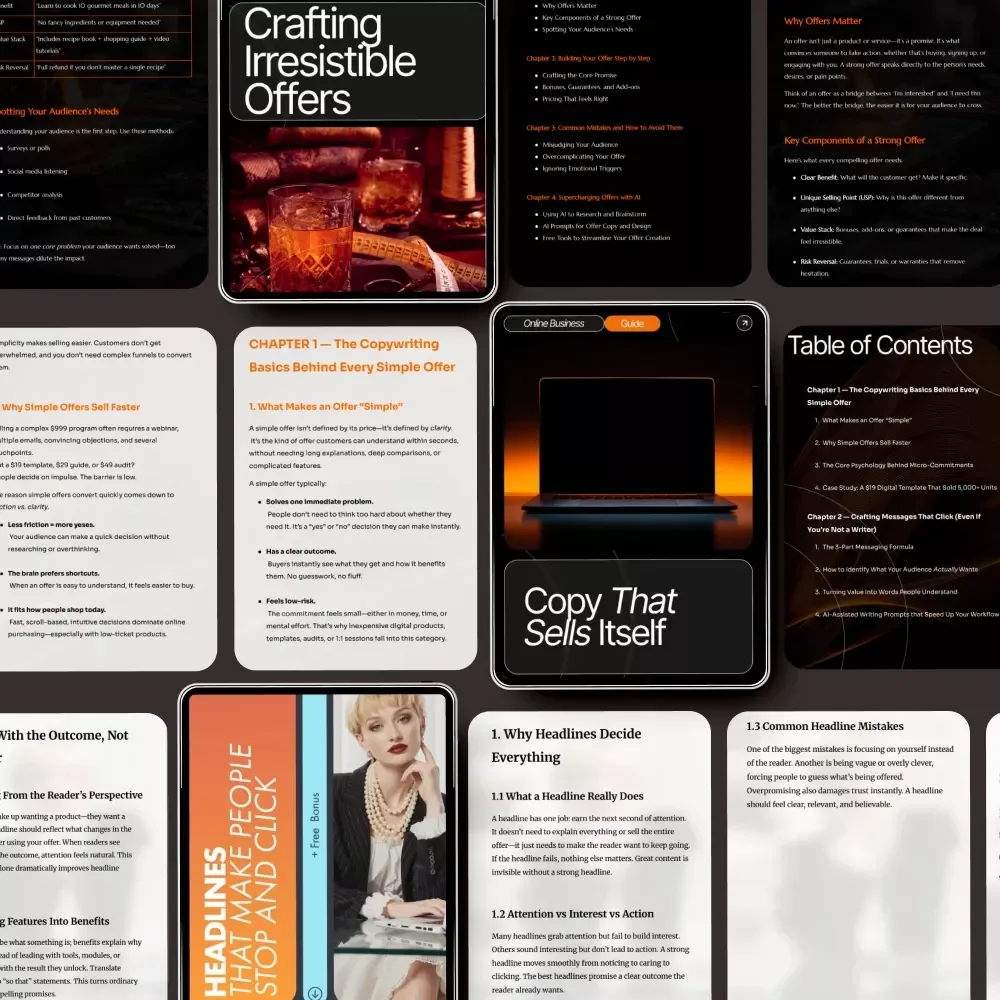 Offer Creation Starter Bundle: 5-in-1 Digital Downloads for Crafting Irresistible Offers