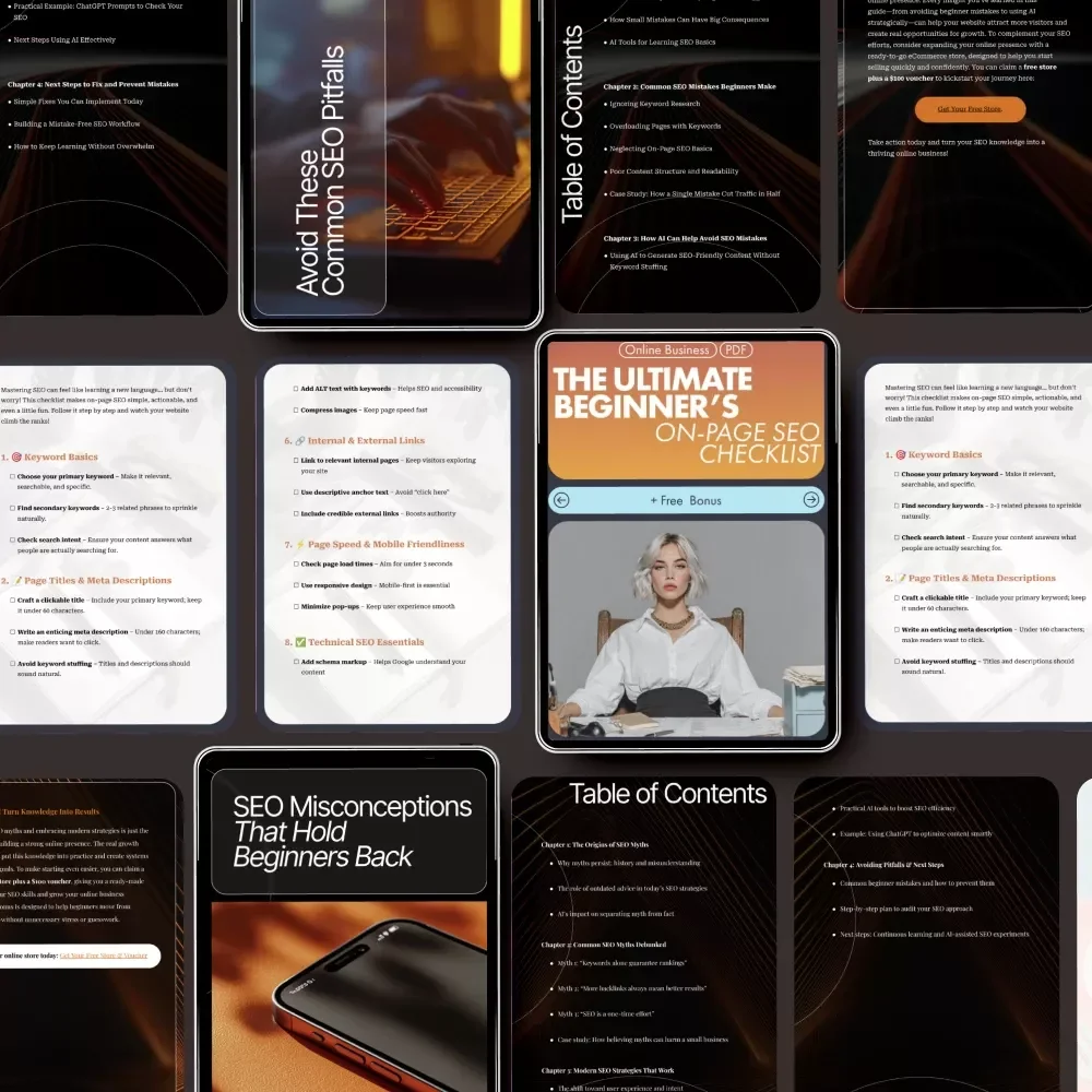 SEO Mistake-Proof Pack for Beginners | 3-in-1 Bundle of Guides, eBooks & Checklists