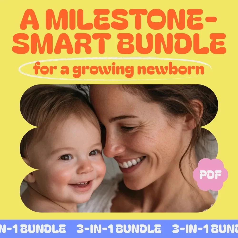 A Milestone-Smart Bundle for a Growing Newborn - 3-in-1 Digital Download Guide, eBook & Checklist