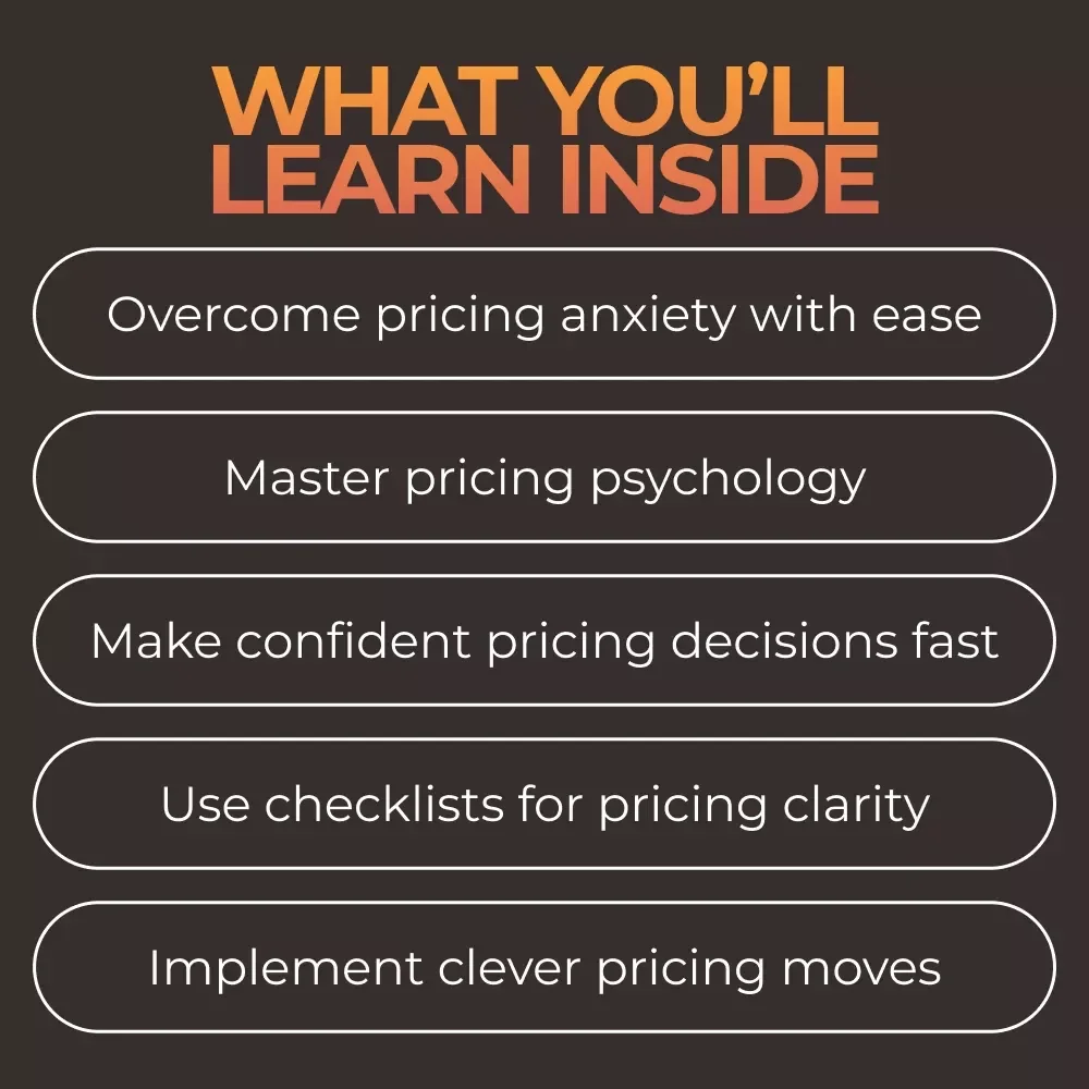 Confident Pricing Bundle: Overcome Pricing Fears & Learn Clever Pricing Moves - 5-in-1 Digital Guide