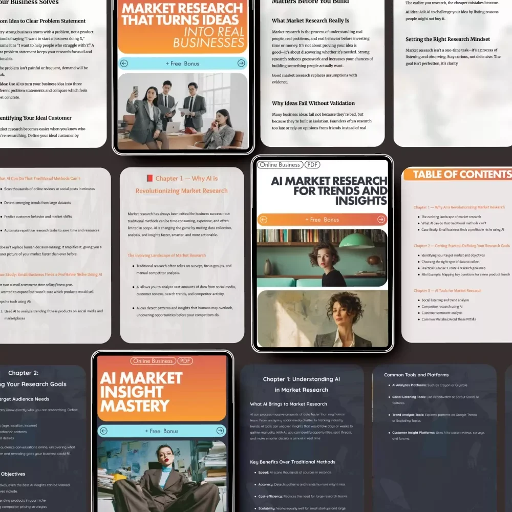 Simple Market Research Toolkit: 5-in-1 Bundle for Beginners & AI Insights