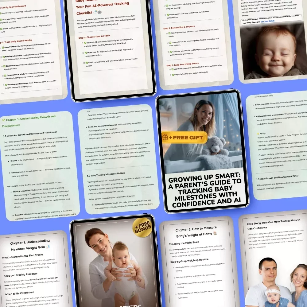 A Milestone-Smart Bundle for a Growing Newborn - 3-in-1 Digital Download Guide, eBook & Checklist