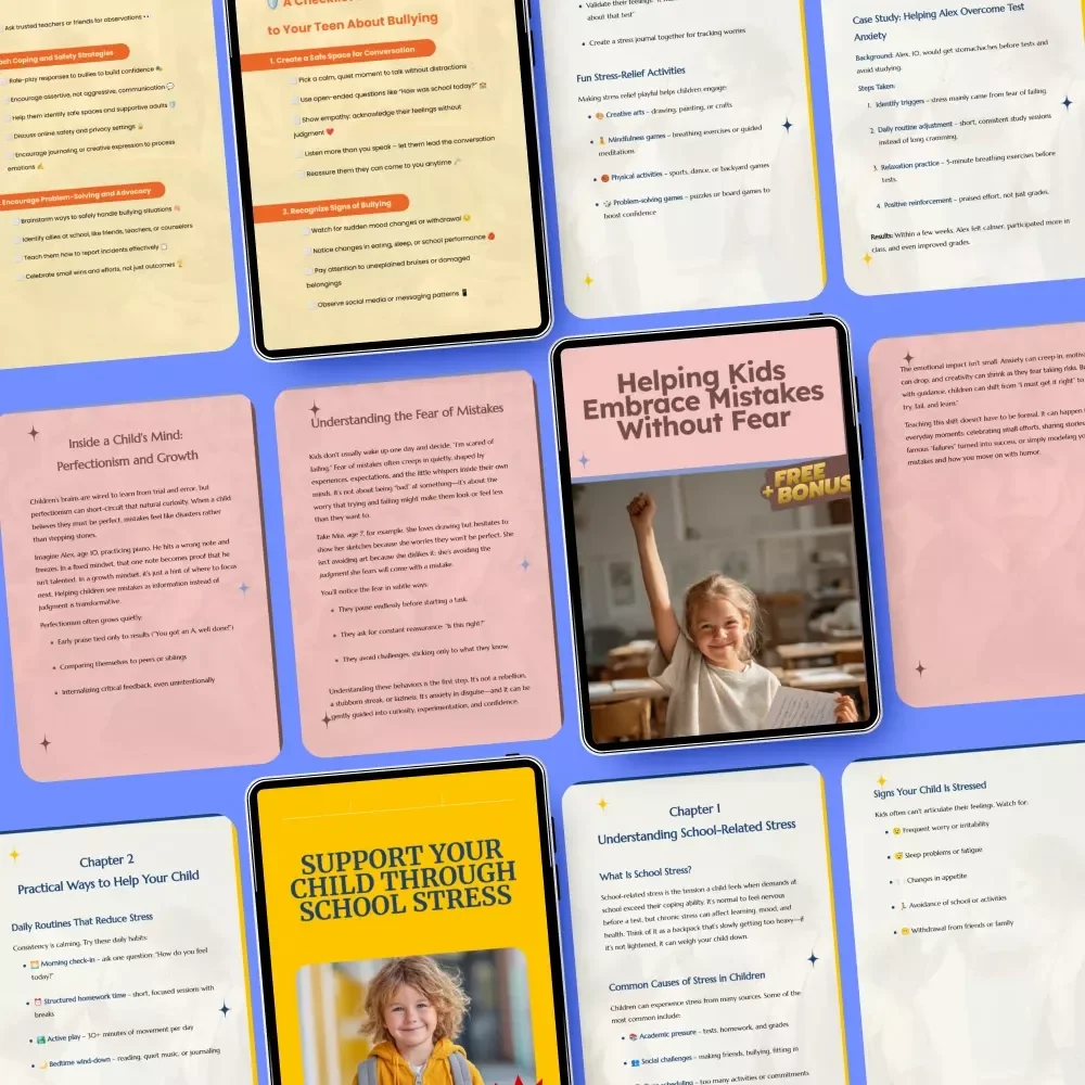 Managing Stressful School Moments with a Support Toolkit - 3 in 1 Bundle of Guides, eBooks, and Checklists