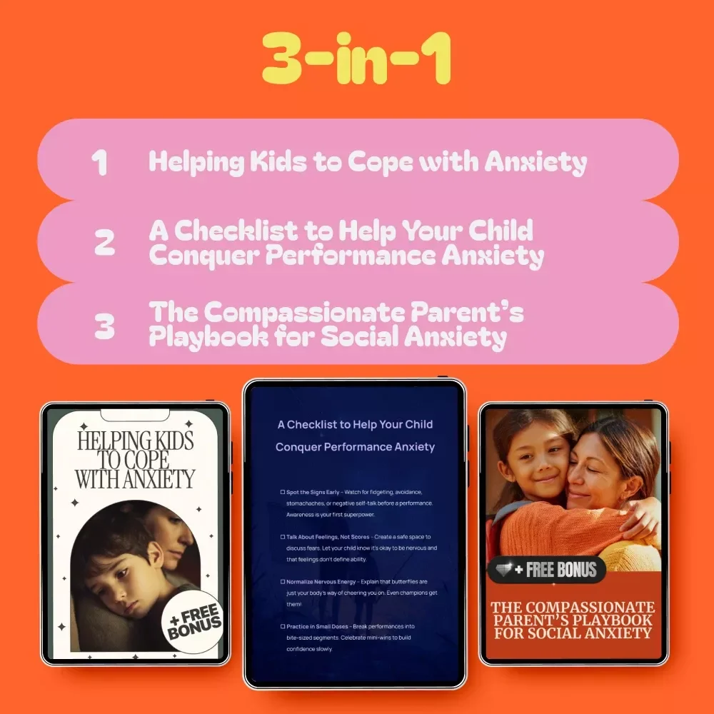 Calm Parent System for Childhood Anxiety - 3 in 1 Bundle of Guides, eBooks & Checklists