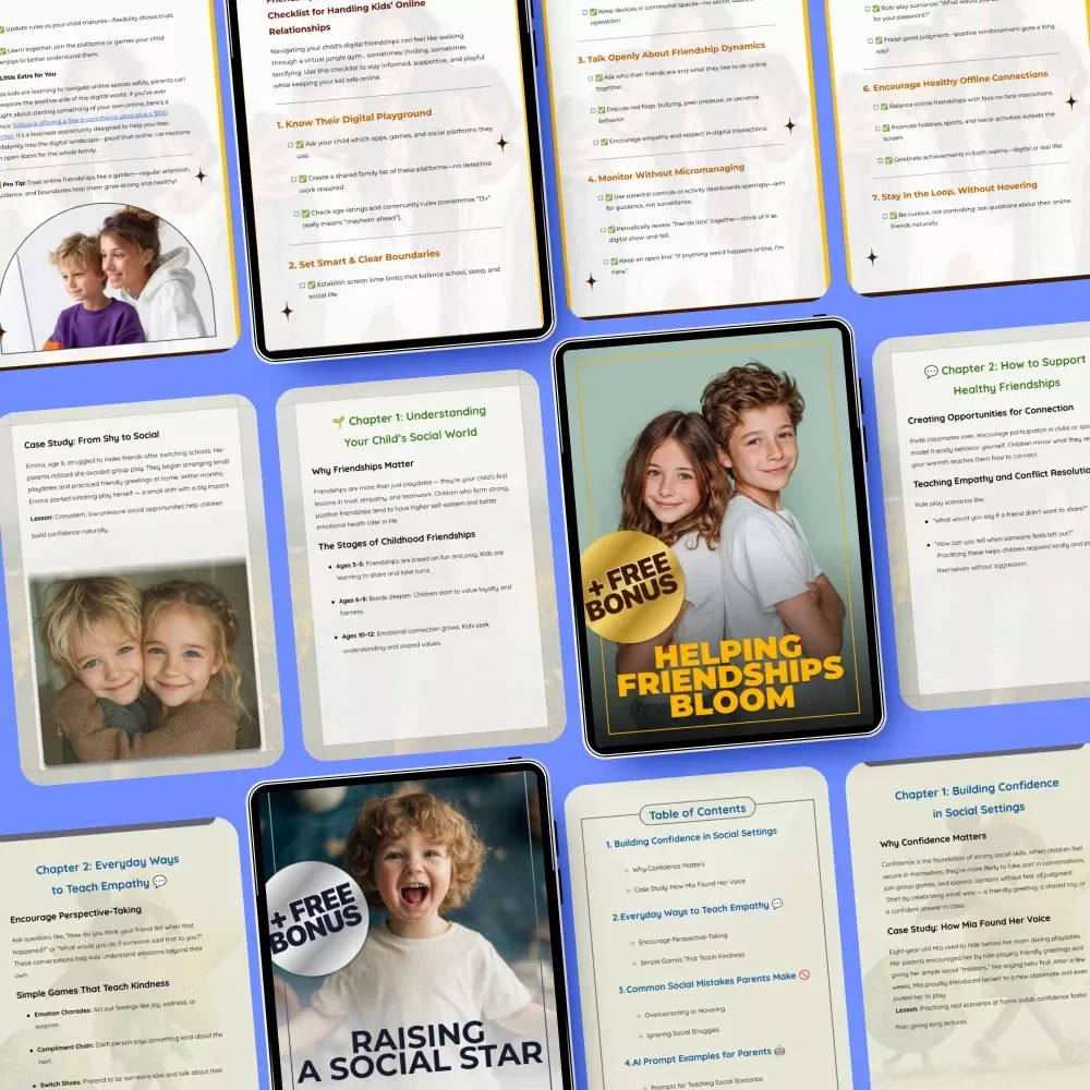 Strong Bonds Toolkit for Kids' Friendships - A 3-in-1 Digital Bundle for Parents