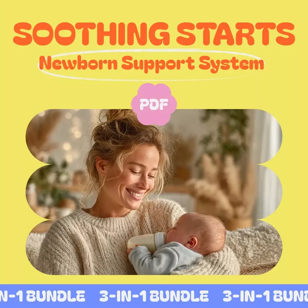 Soothing Starts with a Newborn Support System – 3-in-1 Bundle of Guides, eBooks, and Checklists