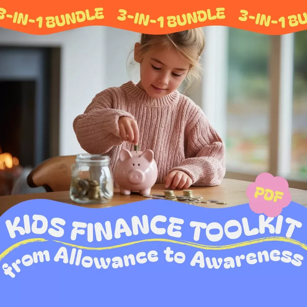 Kids Finance Toolkit: From Allowance to Awareness | 3 in 1 Bundle of Money Guides & Checklists