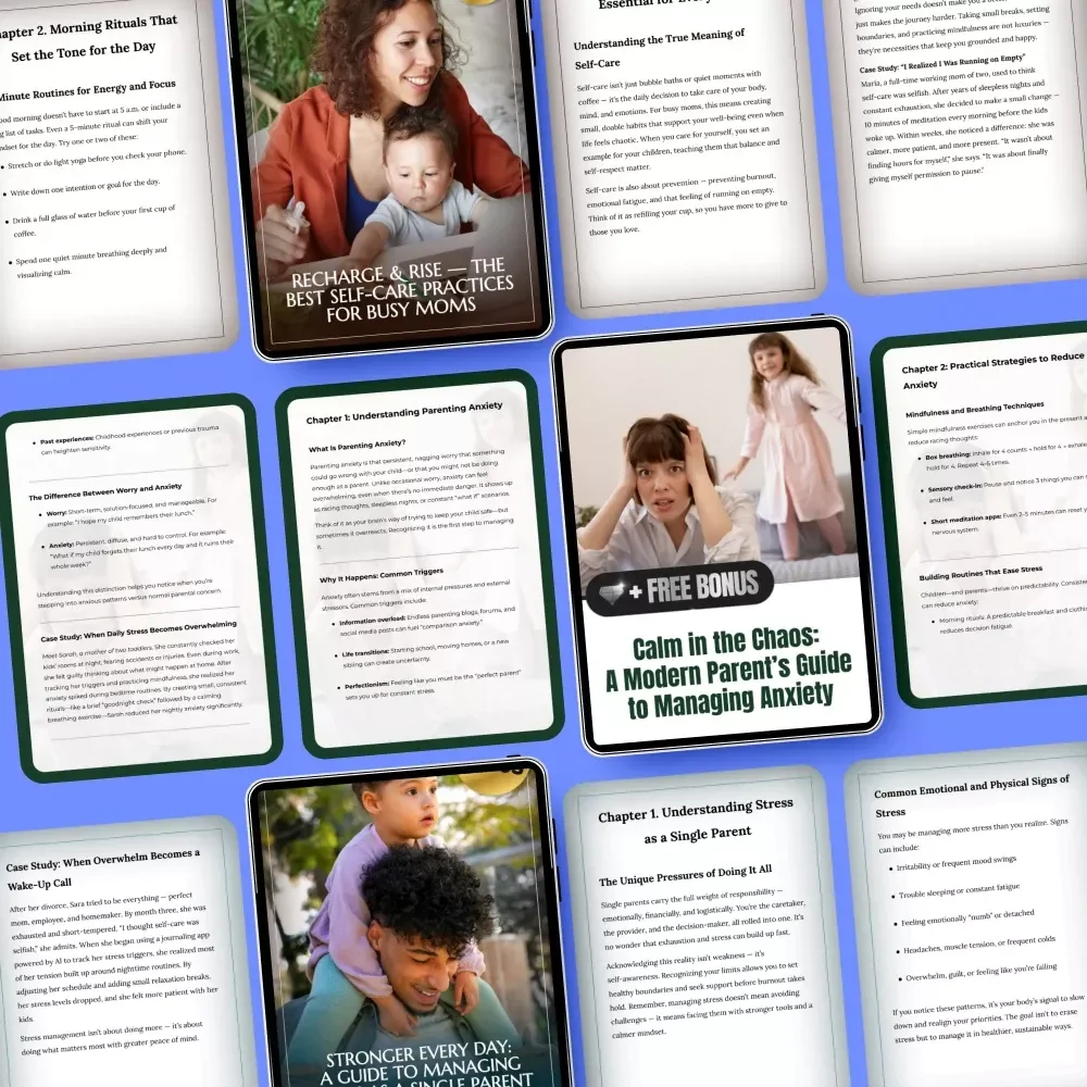 Self-Care Toolkit for Busy Moms - Digital Guides, eBooks, and Checklists Bundle