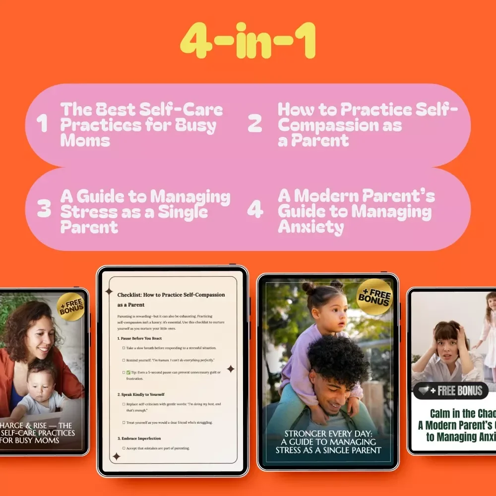 Self-Care Toolkit for Busy Moms - Digital Guides, eBooks, and Checklists Bundle