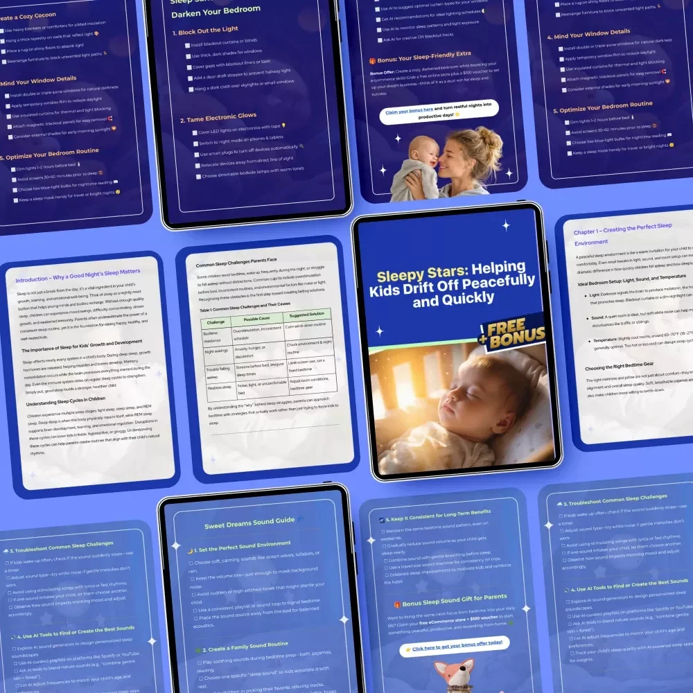 Falling Asleep Faster with Easy Bedtime Bundle: Sleepy Stars, Sleep Sanctuary & Sweet Dreams Guide