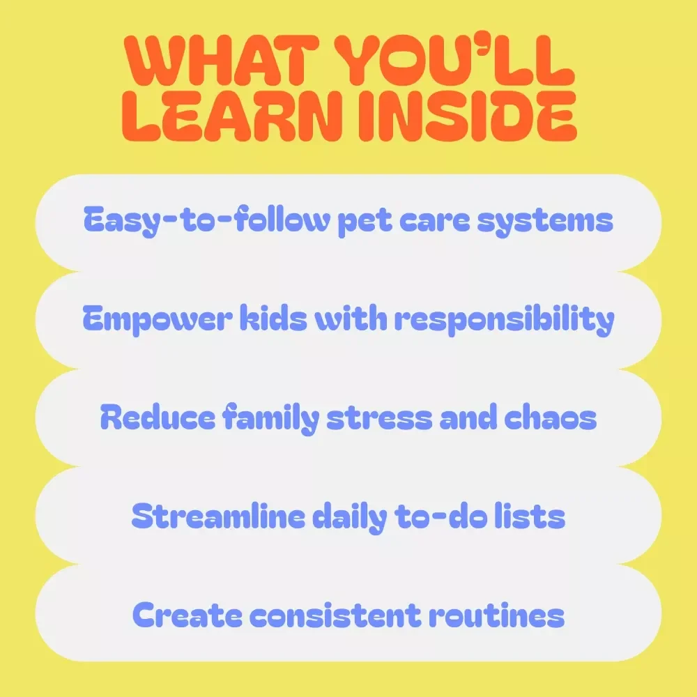 Delegating Pet Duties to Kids with a Clear System - 3-in-1 Bundle for Stress-Free Pet Care