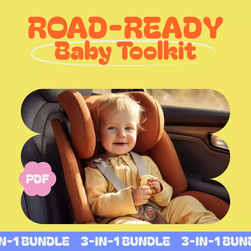 Road-Ready Baby Toolkit for Comfortable and Safe Car Trips - 3-in-1 Bundle for New Parents