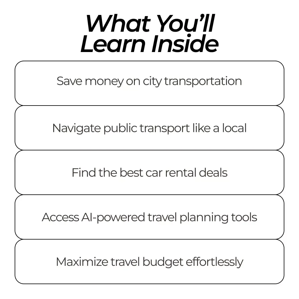 A Smart Bundle for a Clever City Explorer: Cheap Ways to Get Around a New City
