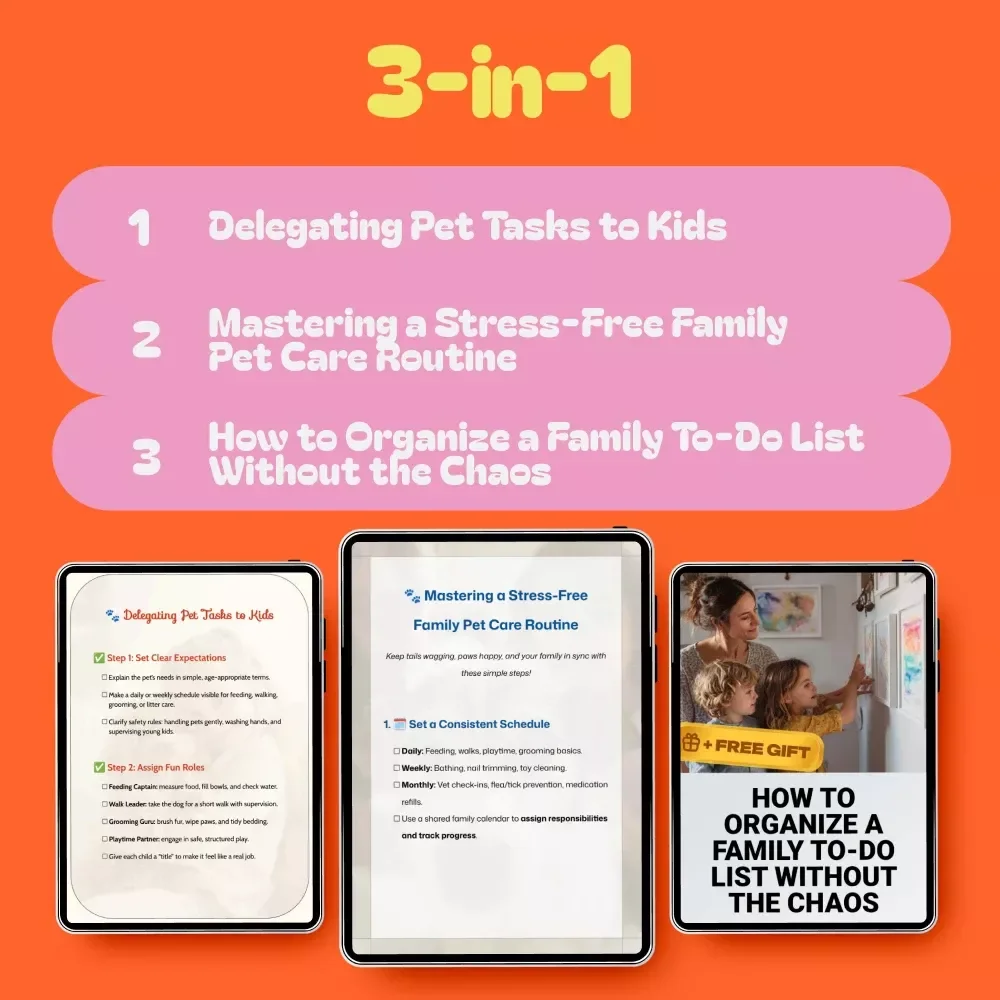 Delegating Pet Duties to Kids with a Clear System - 3-in-1 Bundle for Stress-Free Pet Care