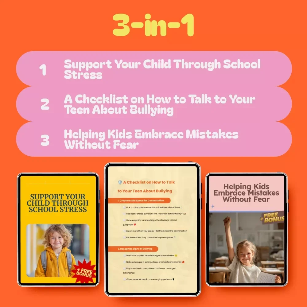 Managing Stressful School Moments with a Support Toolkit - 3 in 1 Bundle of Guides, eBooks, and Checklists