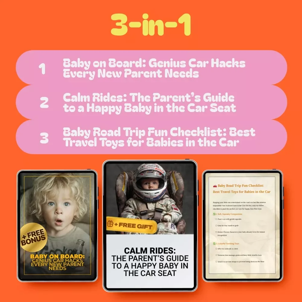 Road-Ready Baby Toolkit for Comfortable and Safe Car Trips - 3-in-1 Bundle for New Parents