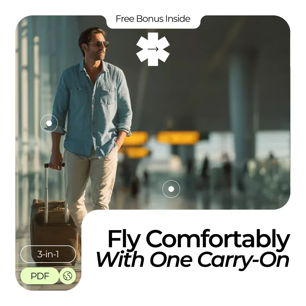 Fly Comfortably with One Carry-On | Packing a Carry On for Flight Survival Bundle
