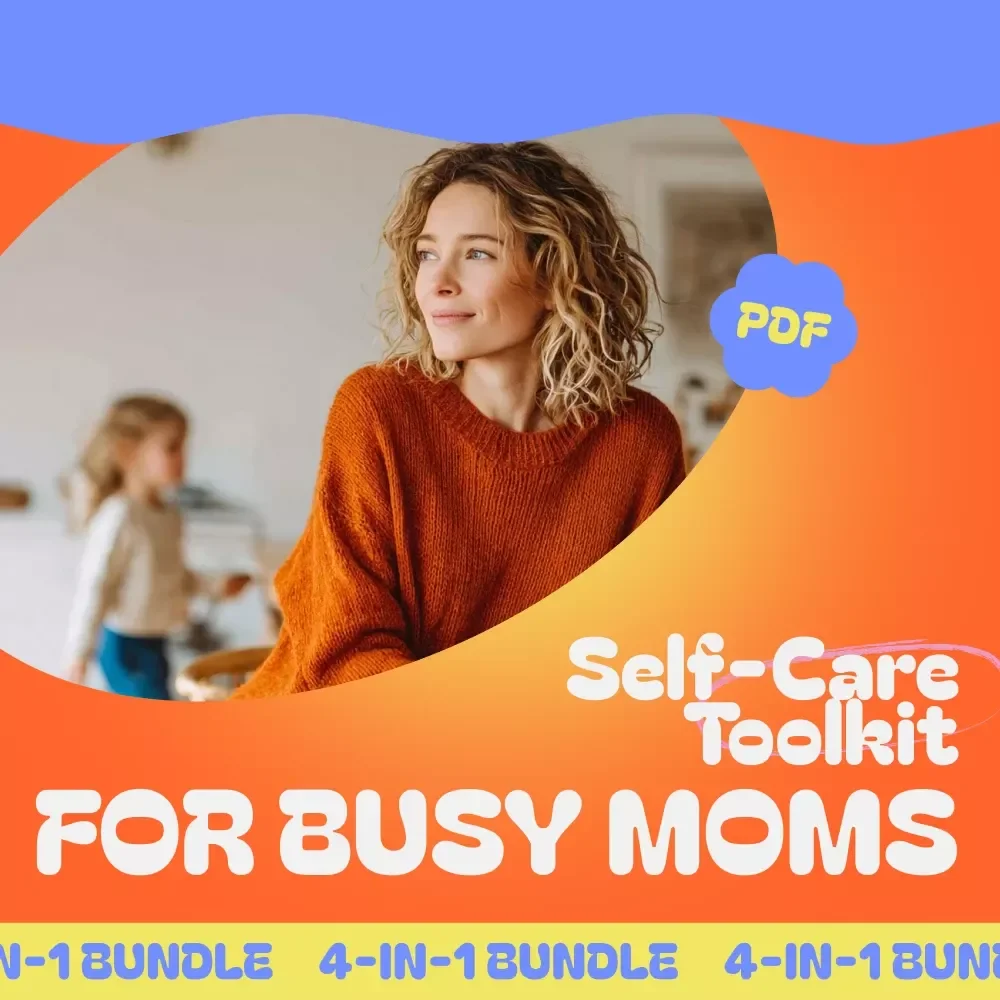 Self-Care Toolkit for Busy Moms - Digital Guides, eBooks, and Checklists Bundle