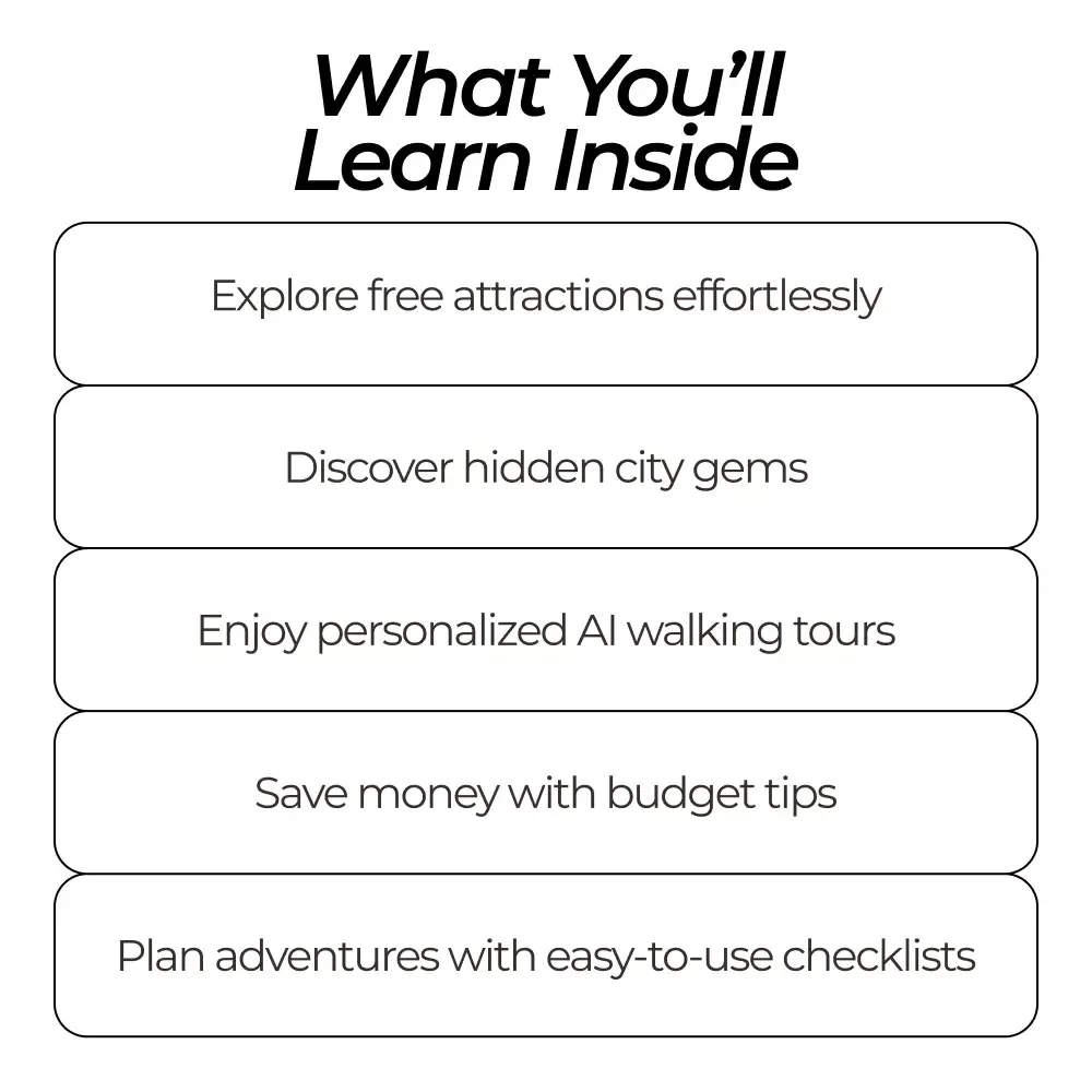 Your Smart System for No-Money City Experience: 3-in-1 Bundle of City Adventures