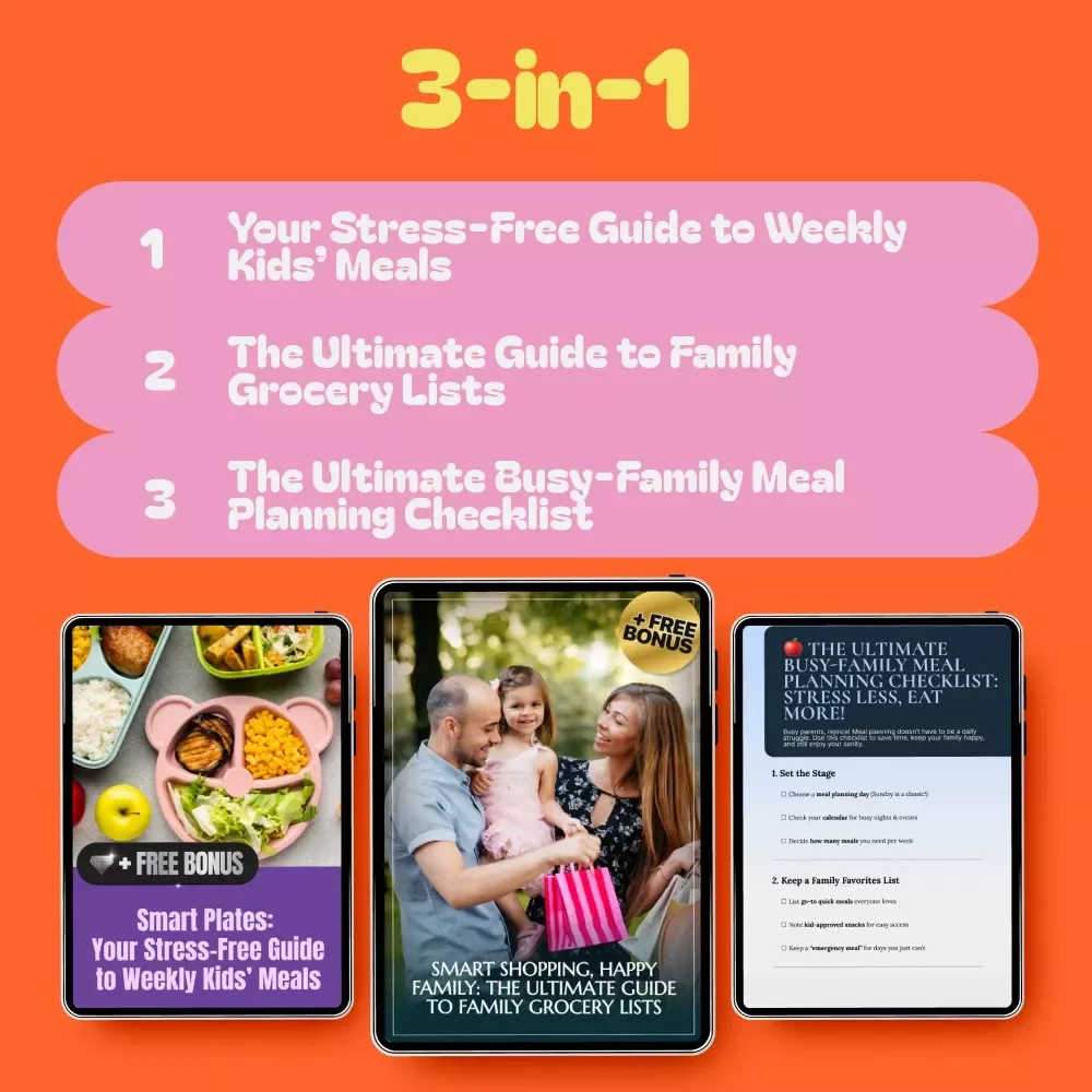 Kids Meals Bundle for Weekly Planning - 3-in-1 Digital Download Pack for Stress-Free Meal Prep