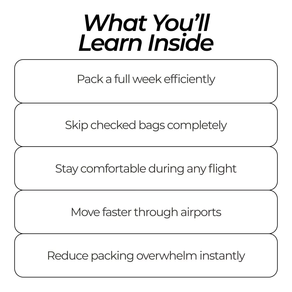 Fly Comfortably with One Carry-On | Packing a Carry On for Flight Survival Bundle