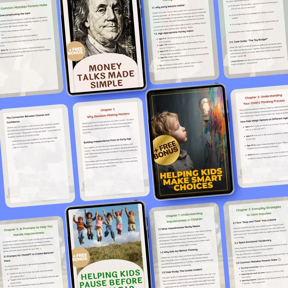 Kids Finance Toolkit: From Allowance to Awareness | 3 in 1 Bundle of Money Guides & Checklists