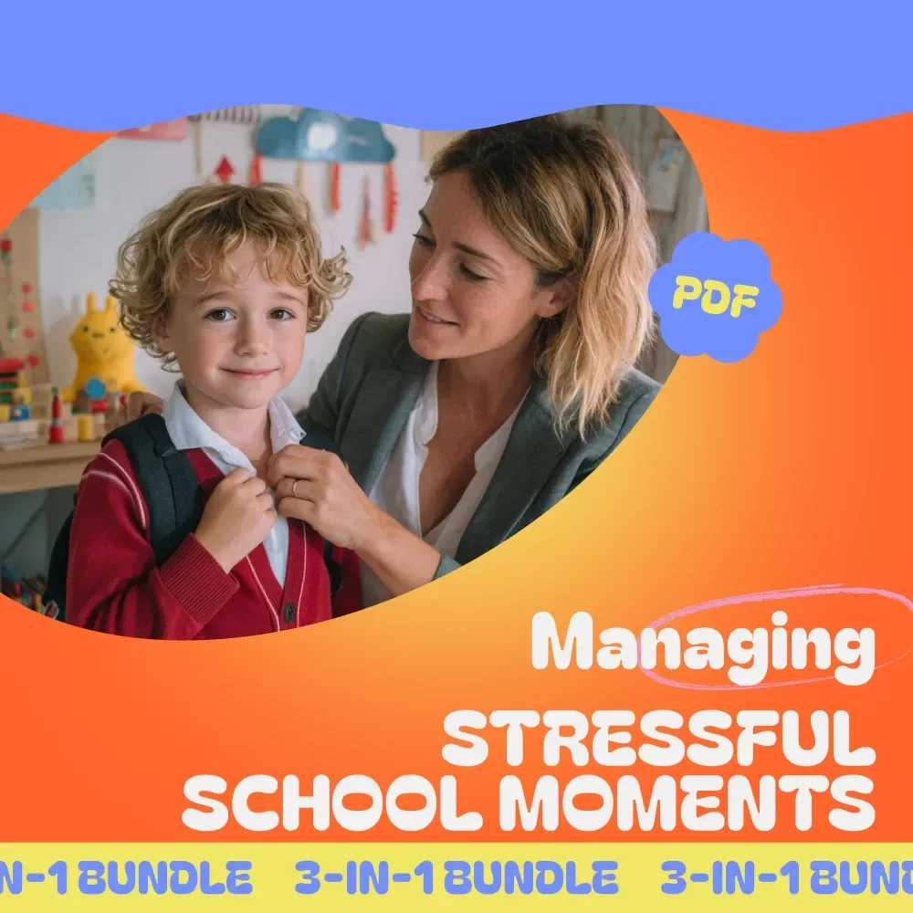 Managing Stressful School Moments with a Support Toolkit - 3 in 1 Bundle of Guides, eBooks, and Checklists