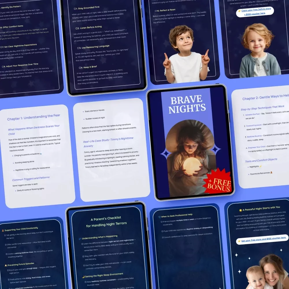 Peaceful Nights System for Worried Sleepers - 4-in-1 Bundle to Calm Kids’ Night Fears