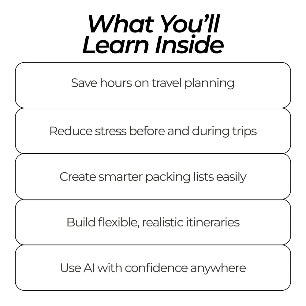 Travel without Stress Using ChatGPT Bundle | How to Use ChatGPT for Trip Planning