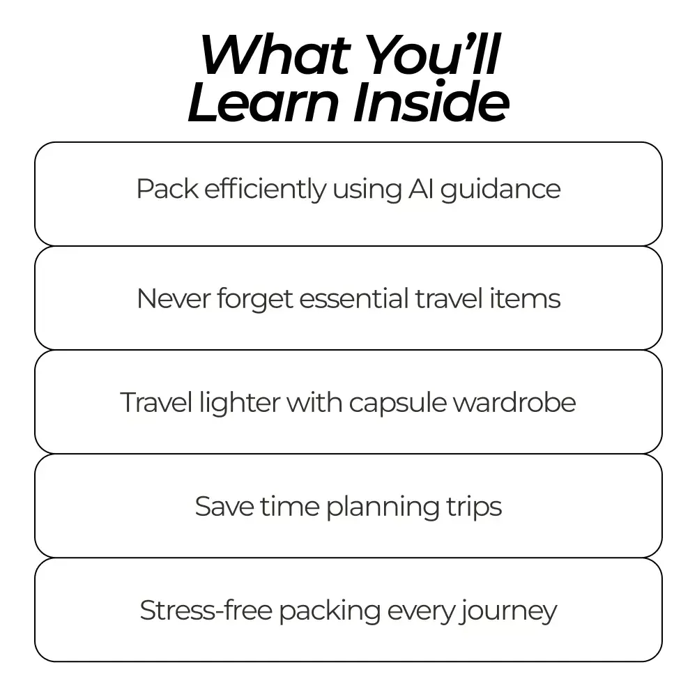 Never Forget a Thing The AI Packing System – How to Use AI for Travel Packing List