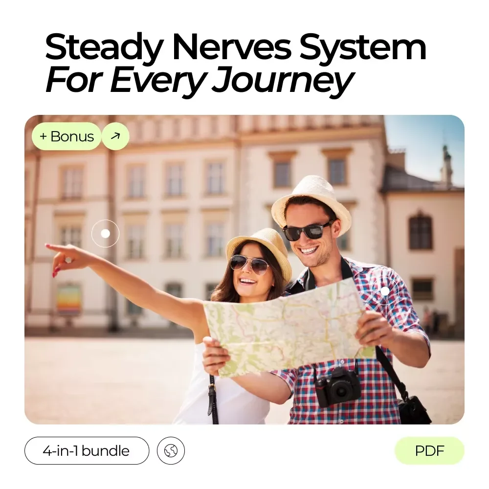 Steady Nerves System for Every Journey: 4-in-1 Travel Anxiety Coping Strategies Bundle