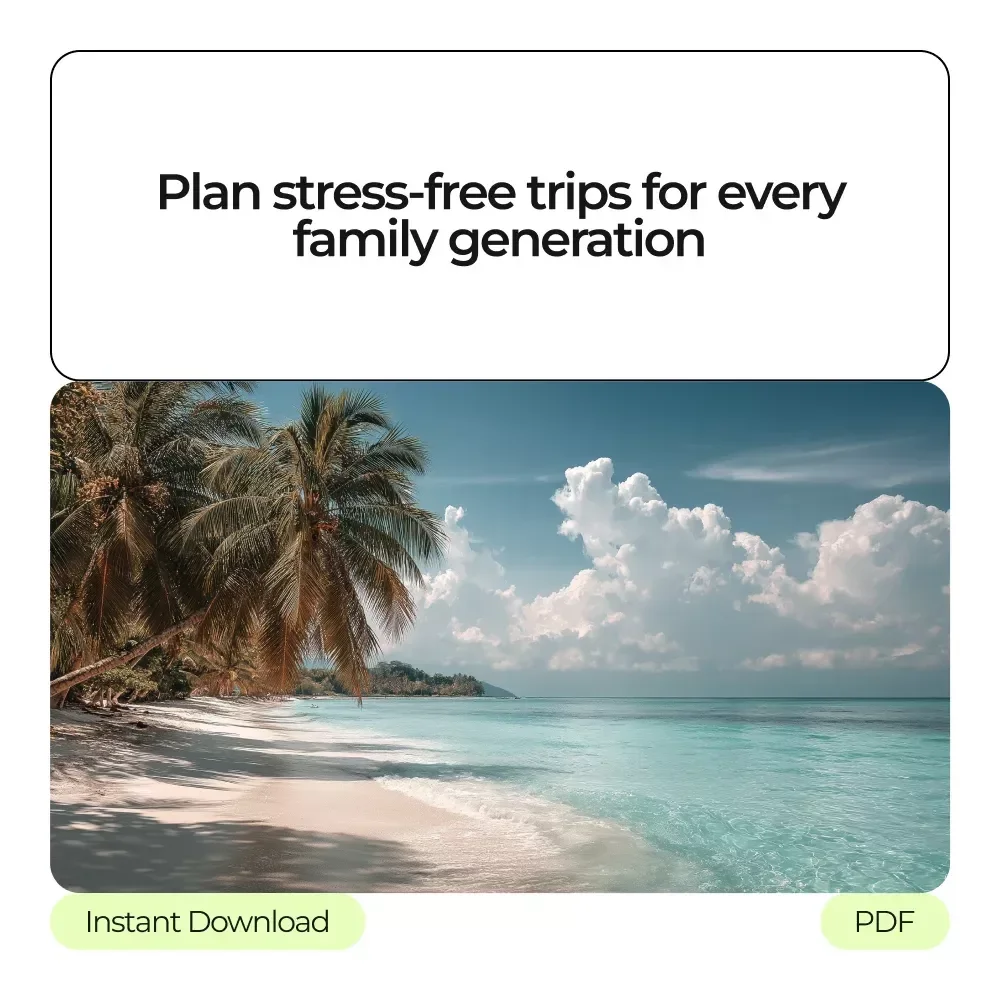 Family Trip Planning Bundle for All-Ages | Multigenerational Family Vacation Ideas