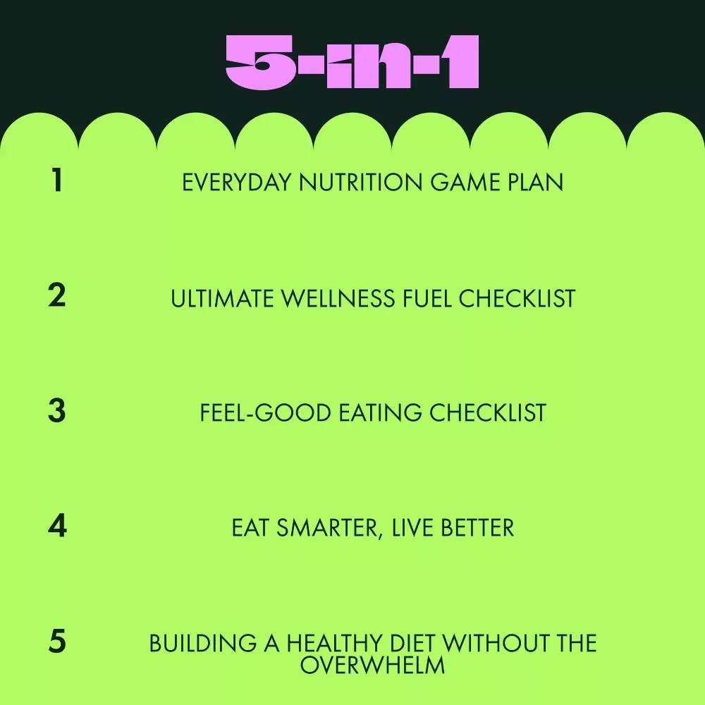 Healthy Eating Starter Bundle | 5-in-1 Digital Guides & Checklists for a Healthy Diet