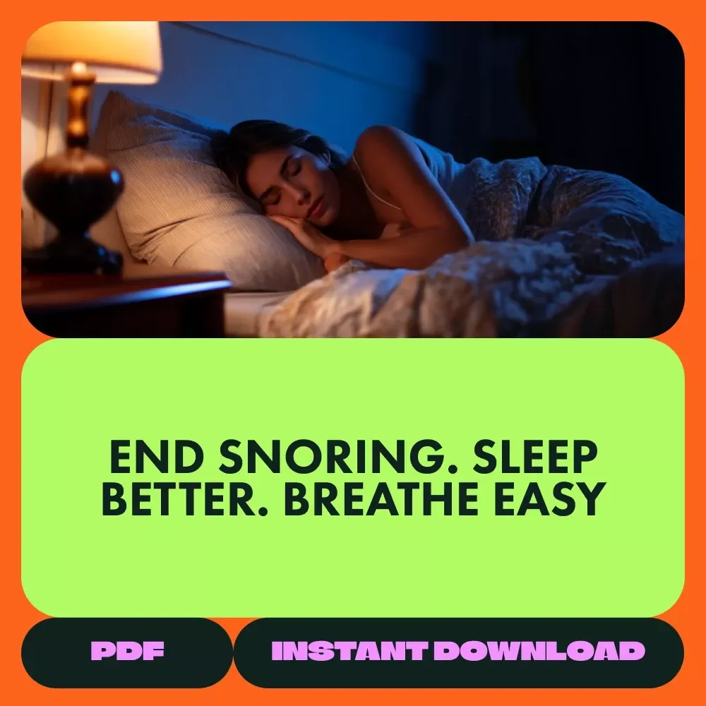 Snoring-Free Technics for a Peaceful Night - 3-in-1 Digital Bundle to Prevent Snoring