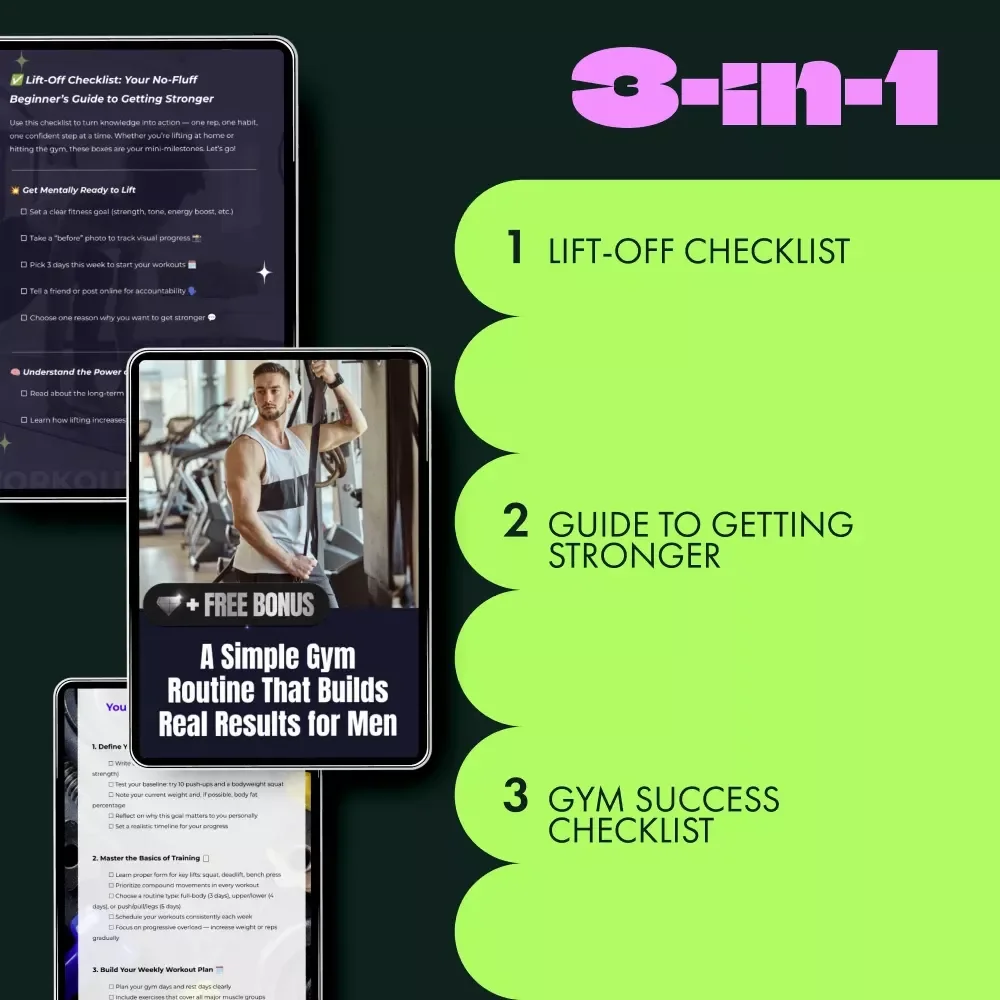 Stronger Week by Week: A Practical Lifting Routine for Men - 3-in-1 Bundle of Guides and Checklists