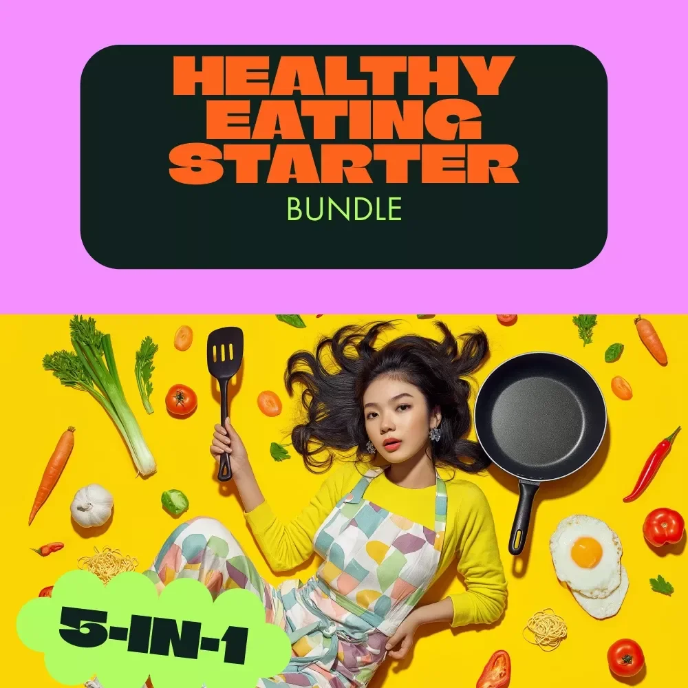 Healthy Eating Starter Bundle | 5-in-1 Digital Guides & Checklists for a Healthy Diet