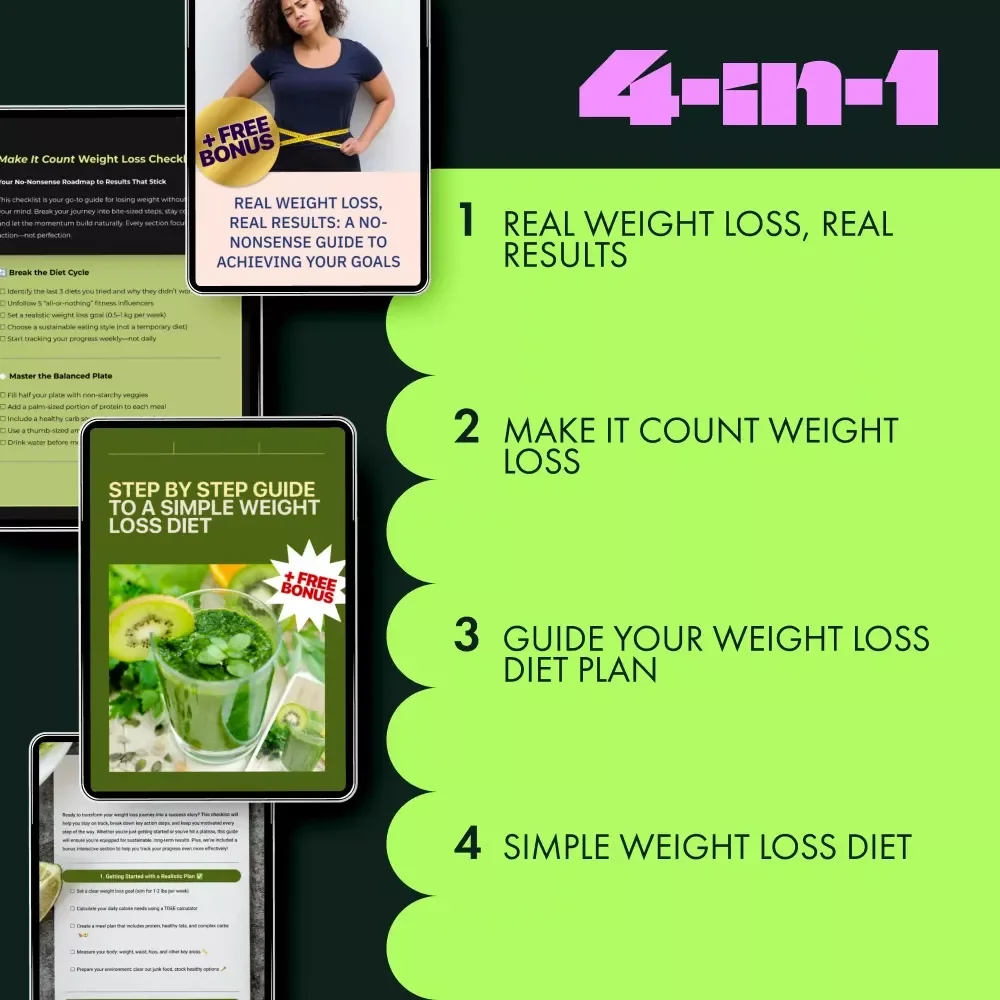 Clean Eating Weight Loss Bundle - 4-in-1 Digital Downloads for Healthy Weight Loss Diet