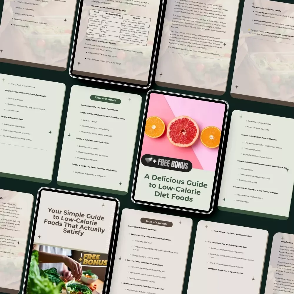 Low Calorie Meal Planning Toolkit - 3-in-1 Digital Bundle of Guides, eBooks & Checklists