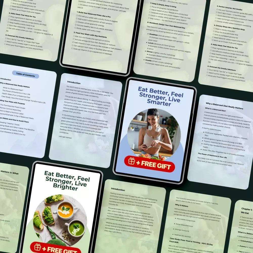 Smart Choices for Balanced Eating Bundle - 4-in-1 Digital Download Guides, eBooks & Checklists