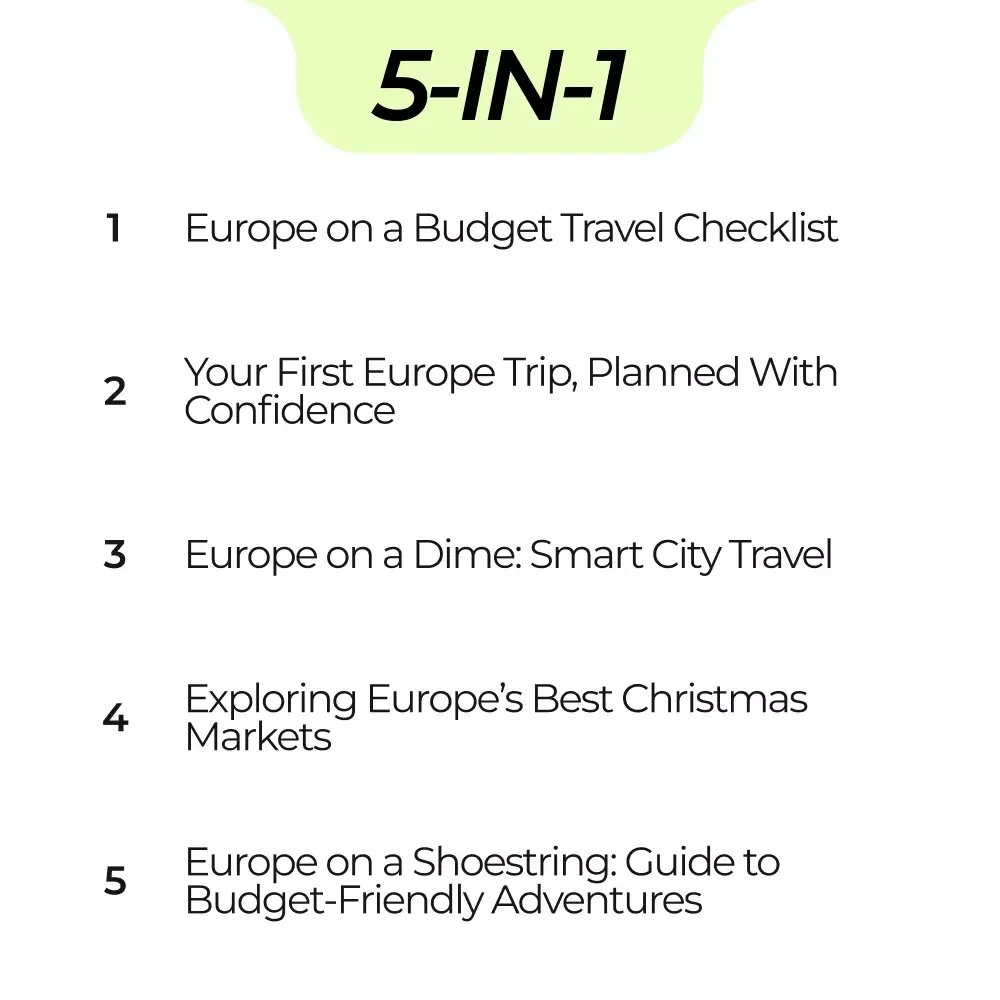 Discovering Europe the Affordable Way: 5-in-1 Bundle of Guides, eBooks & Checklists