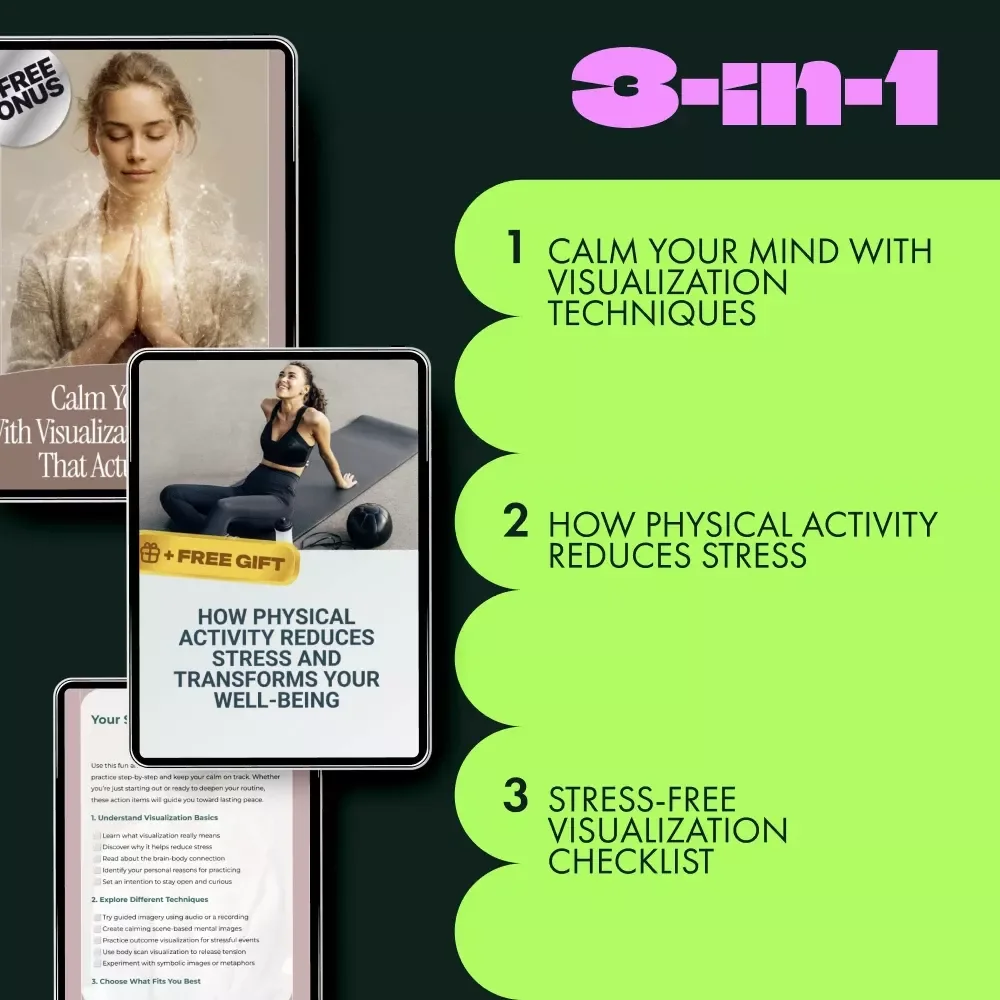 Stress Relief Kit for Healthy Living: 3-in-1 Digital Bundle for Stress Reduction