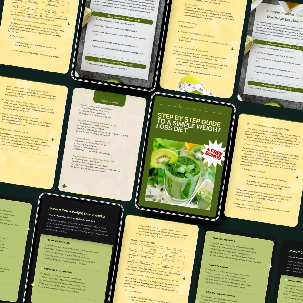 Clean Eating Weight Loss Bundle - 4-in-1 Digital Downloads for Healthy Weight Loss Diet